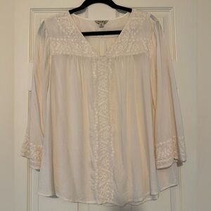 Women’s Lucky Brand Notch Neck Blouse Size XL